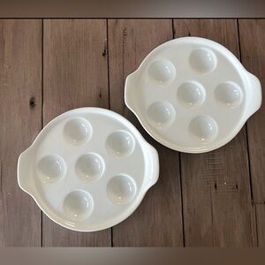 Stokes Stoneware Escargot Plates